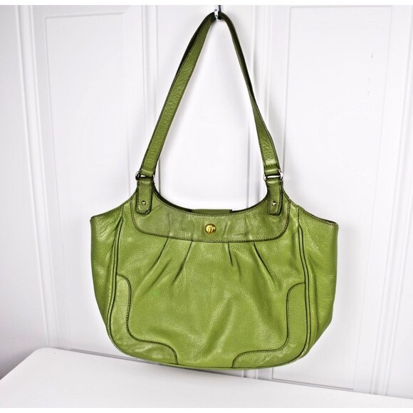 Vintage Etienne Aigner Purse Shoulder Bag Green Leather 1970's 1980's - Picture 1 of 13